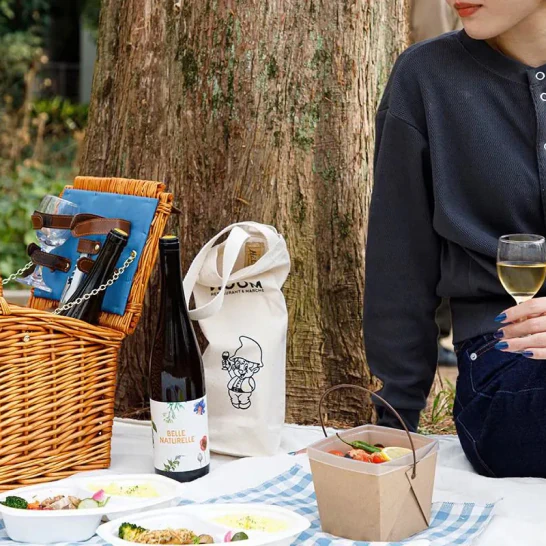 picnic with wines